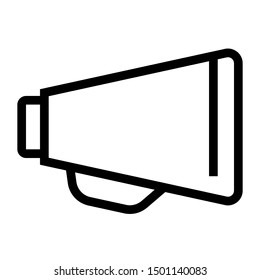 loudspeaker thin line vector icon