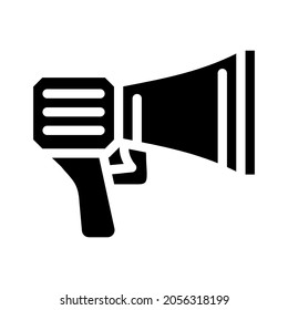 loudspeaker tool glyph icon vector. loudspeaker tool sign. isolated contour symbol black illustration