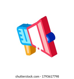 Loudspeaker Tool Icon Vector. Isometric Loudspeaker Tool sign. color isolated symbol illustration