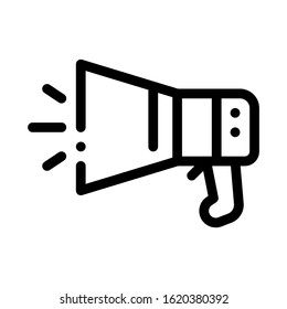 Loudspeaker Tool Icon Vector. Outline Loudspeaker Tool Sign. Isolated Contour Symbol Illustration