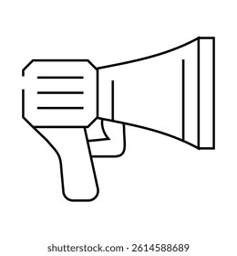 loudspeaker tool line icon vector. loudspeaker tool sign. isolated contour symbol black illustration