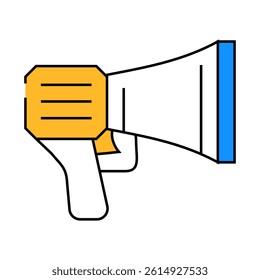 loudspeaker tool line icon vector. loudspeaker tool sign. isolated symbol illustration