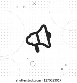 Loudspeaker vector best flat icon on texture background , EPS 10