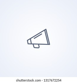 Loudspeaker, vector best gray line icon on white background, EPS 10