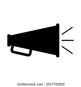 Loudspeaker vector black and white, hand drawn, sketch style, isolated on white background.For design
