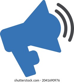 icono de color de glifo vectorial de altavoz