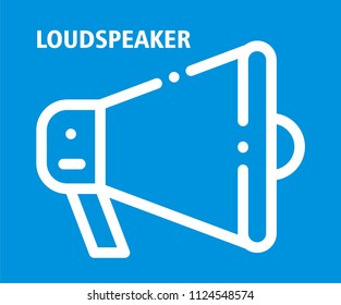 LOUDSPEAKER VECTOR ICON 