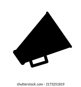 Loudspeaker vector icon. Black loudspeaker in flat style. Megaphone vector icon.
