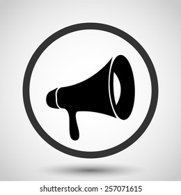 Loudspeaker vector icon - black illustration