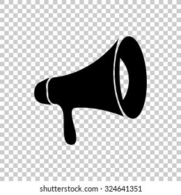 loudspeaker vector icon - black illustration