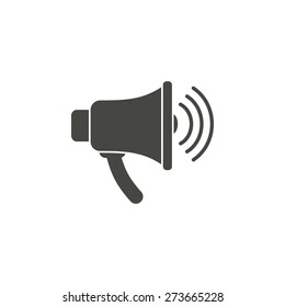 Loudspeaker Vector Icon Black On White Stock Vector (Royalty Free ...