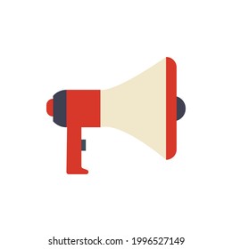 Lautsprecher, Vektorsymbol, Lautsprecher-Illustration. Megaphone-Ankündigung Lautsprecher. Sprachzeichen-Symbol-Werbung, die öffentliche Werbung ausstrahlt. Nachrichtenmedien für Alarmanlagen
