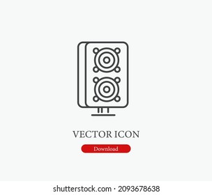 Loudspeaker vector icon. Editable stroke. Symbol in Line Art Style for Design, Presentation, Website or Apps Elements, Logo. Pixel vector graphics - Vector