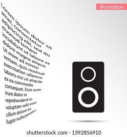 loudspeaker Vector icon . Lorem Ipsum Illustration design