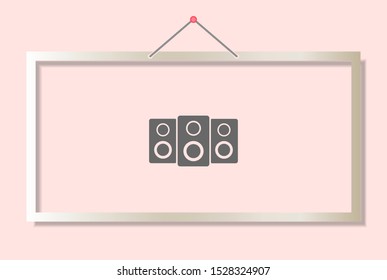 loudspeaker Vector icon . Lorem Ipsum Illustration design