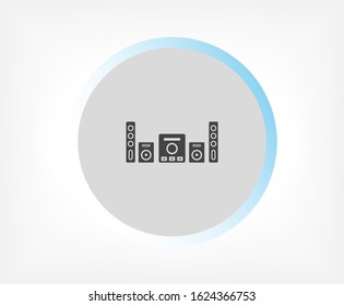 Loudspeaker vector icon , lorem ipsum Flat design