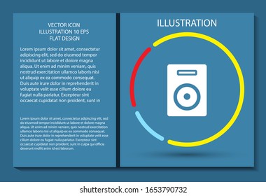 Loudspeaker vector icon , lorem ipsum Flat design