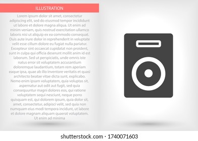 Lautsprechervektorsymbol , lorem ipsum flaches Design