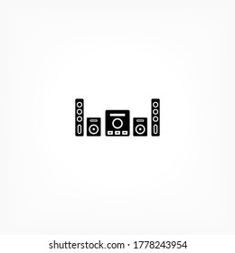 Loudspeaker vector icon , lorem ipsum Flat design