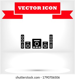 Loudspeaker vector icon , lorem ipsum Flat design