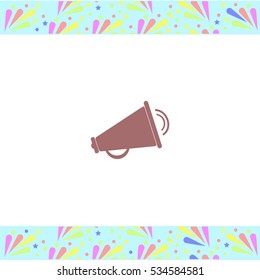 Loudspeaker vector icon on white background. Isolated illustration. Business picture.