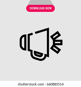 Loudspeaker vector icon, A piece of equipment that changes electrical signals into sounds symbol. Simple, modern flat vector illustration for mobile app, website or desktop app 