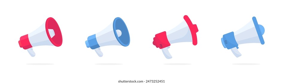 Loudspeaker vector icons. Loudspeaker, speaker, bullhorn alert. Megaphone speaker or loudspeaker bullhorn, vector illustration.