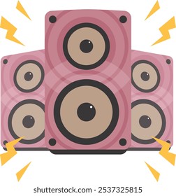 Loudspeaker Vector Illustration for Dynamic Audio Designs