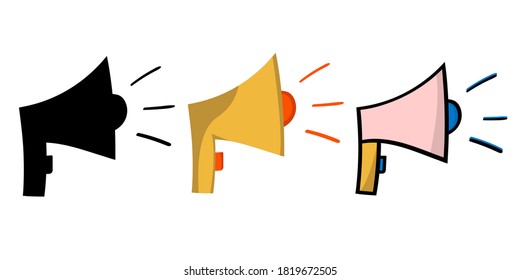 Loudspeaker vector illustration. Vector flat style illustration.