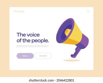 Altavoz. Ilustración vectorial para diseño web y aplicación móvil.