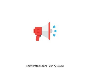Loudspeaker Vector Isolated Emoticon. Loudspeaker Icon