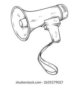 Vector de altavoz línea arte dibujado a mano ilustración