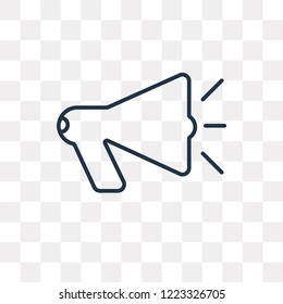 Loudspeaker vector outline icon isolated on transparent background, high quality linear Loudspeaker transparency concept can be used web and mobile