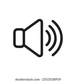 loudspeaker vector silhouette design on white  background.