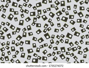 Loudspeaker Vintage Art. Rock Entertainment Pattern. Flat Night Design. Symbol Stereo Disco Wallpaper. Vintage Pop Studio Background. Graphic
