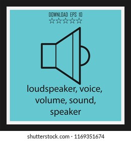 loudspeaker, voice, volume, sound vector icon