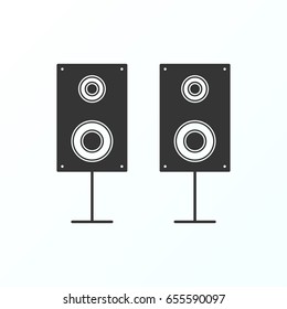 Loudspeakers icon illustration isolated vector sign symbol