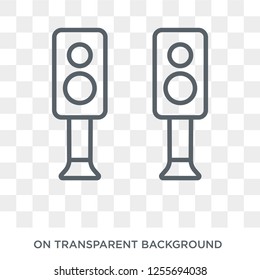 Loudspeakers icon. Trendy flat vector Loudspeakers icon on transparent background from hardware collection. High quality filled Loudspeakers symbol use for web and mobile