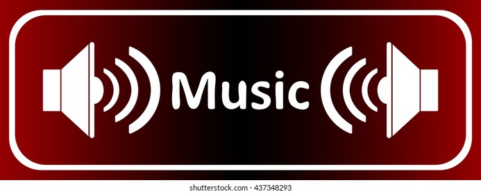 Loudspeakers with red gradient music