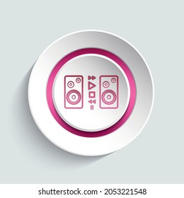 Loudspeakers UI button in modern style for your website, app, layout, template design.