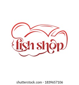 louhan fish logo design lohan icon vector