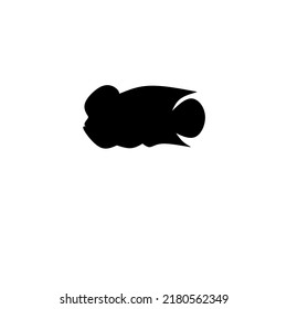 louhan fish silhouette vector, abstract icons and symbols