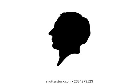 Louis Braille Silhouette, hochwertiger Vektorgrafik