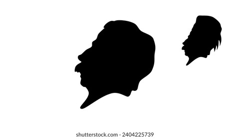 Louis Eugene Cavaignac, black isolated silhouette