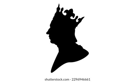 Louis IX of France silhouette, high quality vector