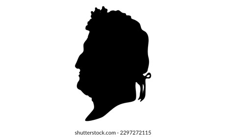 Louis Philippe I silhouette, high quality vector