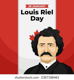 Día de Louis Riel. Fondo vectorial de la ilustración del Día de Manitoba. Vector eps 10