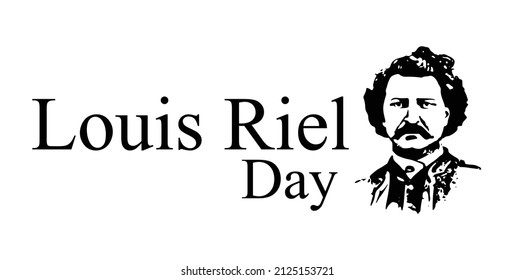 Louis riel day poster und hintergrund