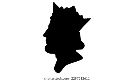 Louis VII. Silhouette, hochwertiger Vektorgrafik