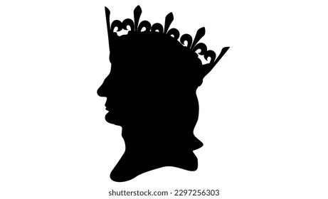 Louis XII silhouette, high quality vector